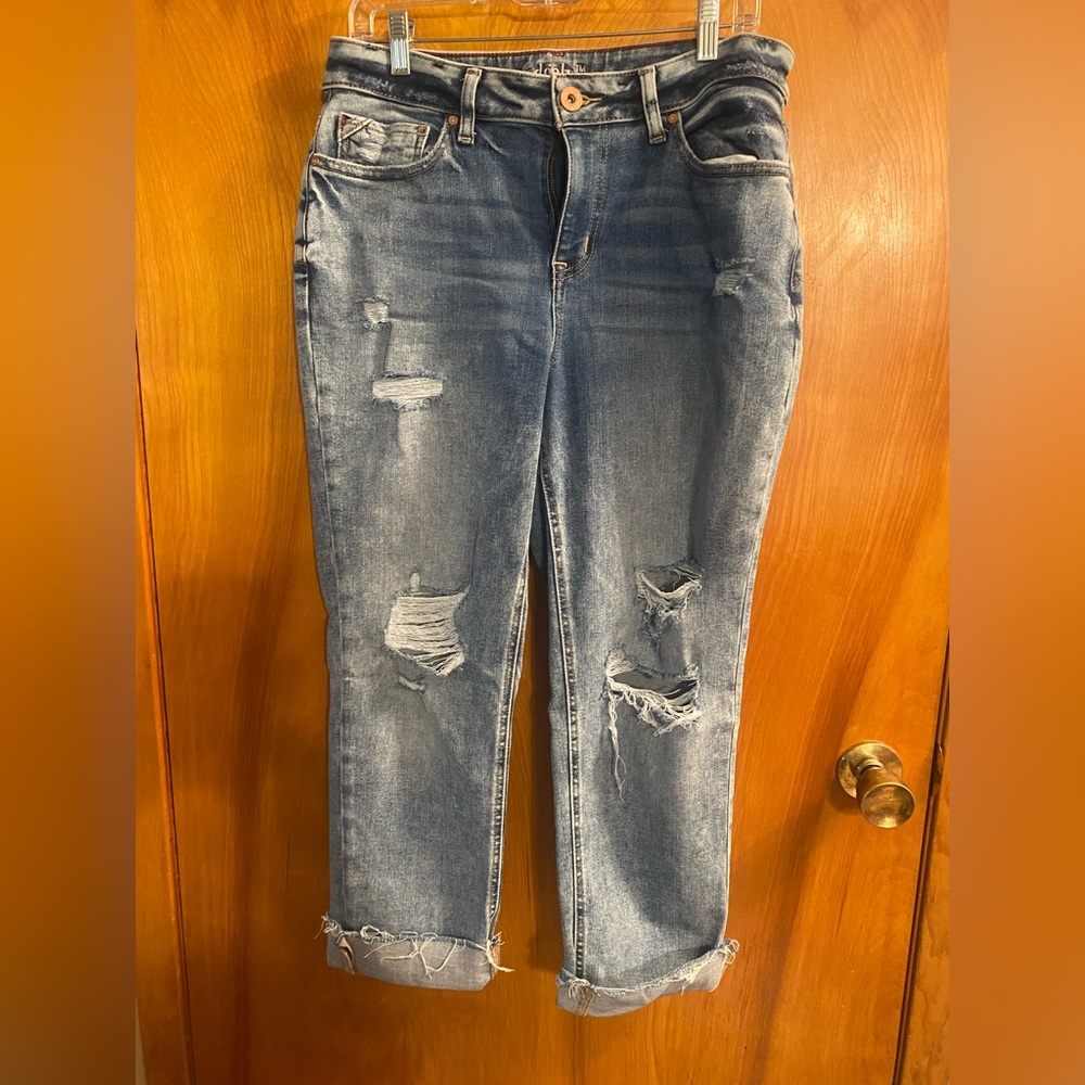 Women's Distressed Blue Jeans